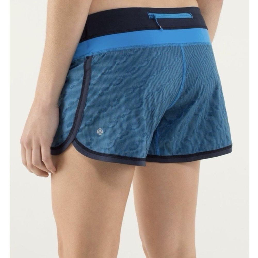 Lululemon Groovy Run Short Cornflower Black Cornflower Inkwell Blue 10 4.5" C6